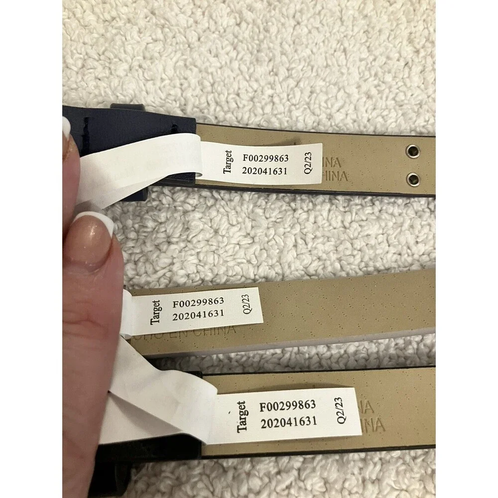 Cat & Jack Girls 3-Pack Multicolor Belts - Size Large Back to School Attire